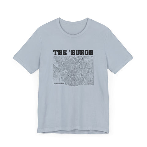 The 'Burgh Retro Map - Short Sleeve Tee T-Shirt - YinzerShop