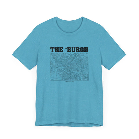 The 'Burgh Retro Map - Short Sleeve Tee T-Shirt - YinzerShop