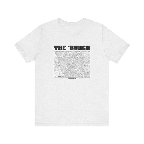 The 'Burgh Retro Map - Short Sleeve Tee T-Shirt - YinzerShop