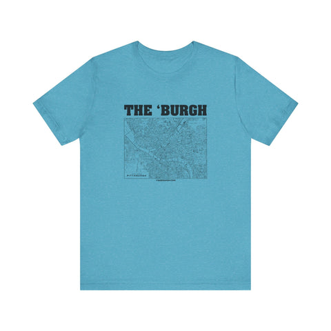 The 'Burgh Retro Map - Short Sleeve Tee T-Shirt - YinzerShop
