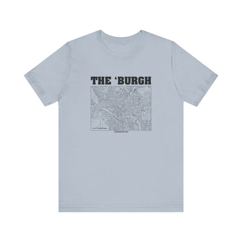 The 'Burgh Retro Map - Short Sleeve Tee T-Shirt - YinzerShop