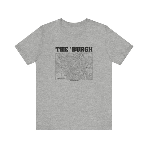 The 'Burgh Retro Map - Short Sleeve Tee T-Shirt - YinzerShop