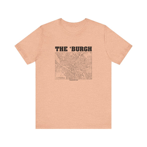The 'Burgh Retro Map - Short Sleeve Tee T-Shirt - YinzerShop