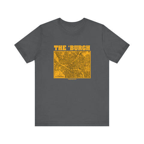 The 'Burgh Retro Map - Short Sleeve Tee T-Shirt - YinzerShop