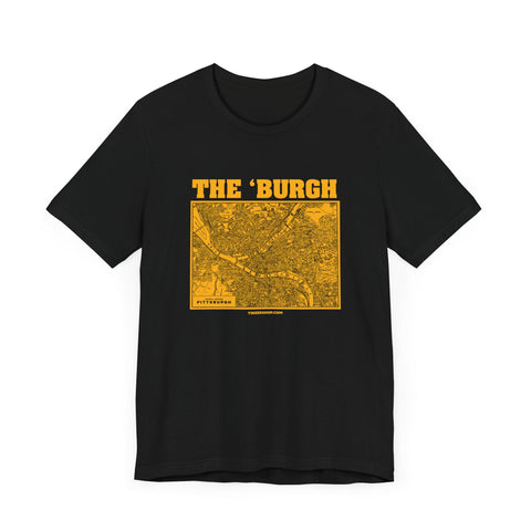The 'Burgh Retro Map - Short Sleeve Tee T-Shirt - YinzerShop