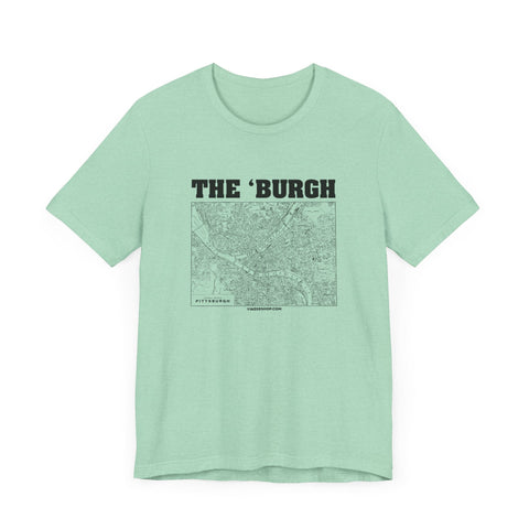 The 'Burgh Retro Map - Short Sleeve Tee T-Shirt - YinzerShop