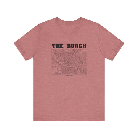 The 'Burgh Retro Map - Short Sleeve Tee T-Shirt - YinzerShop