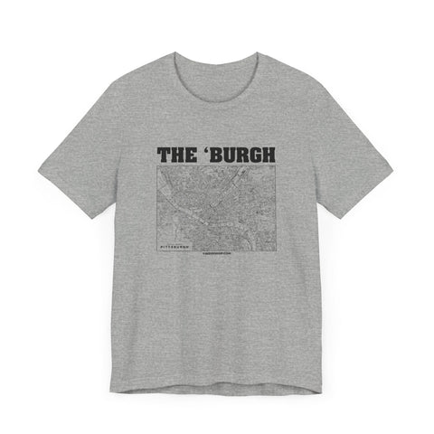 The 'Burgh Retro Map - Short Sleeve Tee T-Shirt - YinzerShop