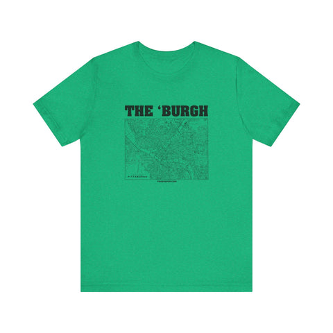 The 'Burgh Retro Map - Short Sleeve Tee T-Shirt - YinzerShop