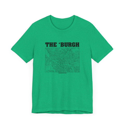 The 'Burgh Retro Map - Short Sleeve Tee T-Shirt - YinzerShop