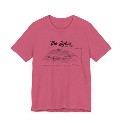 The Igloo - EST 1961 - Civic Arena - Retro Schematic - Short Sleeve Tee T-Shirt - YinzerShop