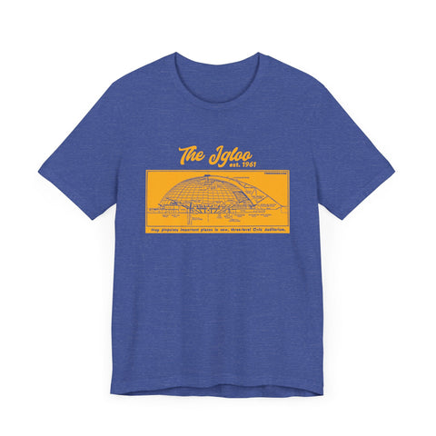 The Igloo - EST 1961 - Civic Arena - Retro Schematic - Short Sleeve Tee T-Shirt - YinzerShop