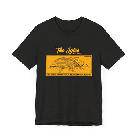 The Igloo - EST 1961 - Civic Arena - Retro Schematic - Short Sleeve Tee T-Shirt - YinzerShop