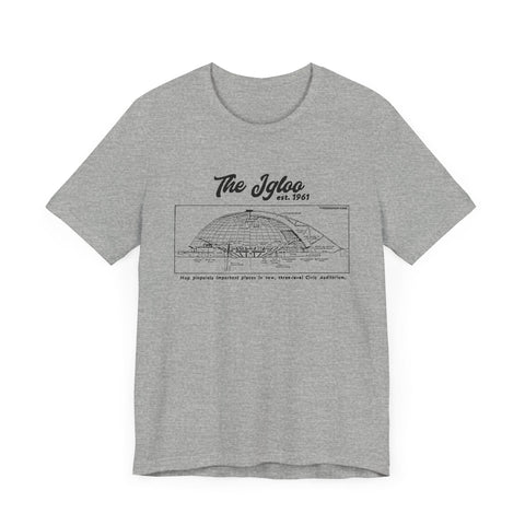 The Igloo - EST 1961 - Civic Arena - Retro Schematic - Short Sleeve Tee T-Shirt - YinzerShop