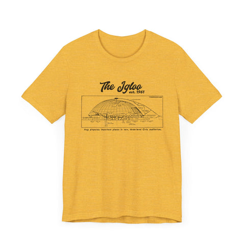 The Igloo - EST 1961 - Civic Arena - Retro Schematic - Short Sleeve Tee T-Shirt - YinzerShop