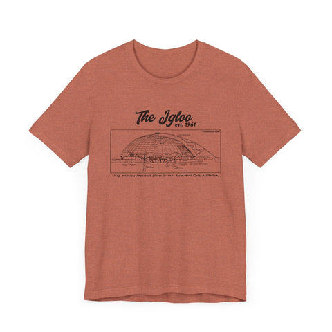 The Igloo - EST 1961 - Civic Arena - Retro Schematic - Short Sleeve Tee T-Shirt - YinzerShop