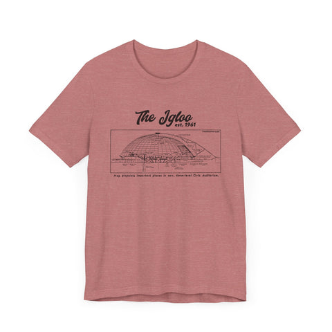 The Igloo - EST 1961 - Civic Arena - Retro Schematic - Short Sleeve Tee T-Shirt - YinzerShop