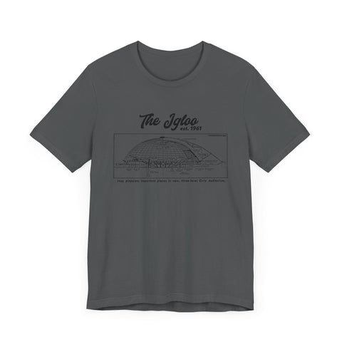 The Igloo - EST 1961 - Civic Arena - Retro Schematic - Short Sleeve Tee T-Shirt - YinzerShop