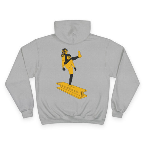 The Kick - Print on back - Champion Hoodie Hoodie - YinzerShop