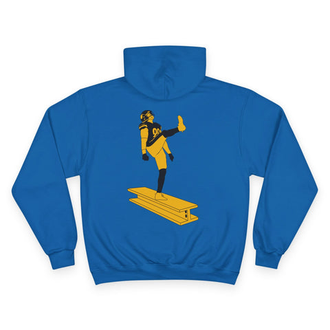 The Kick - Print on back - Champion Hoodie Hoodie - YinzerShop