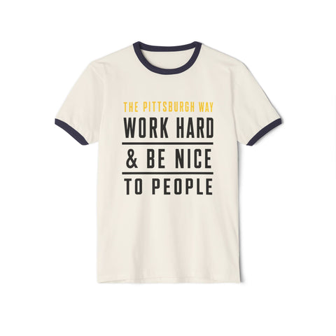 The Pittsburgh Way - Next Level Unisex Cotton Ringer T-Shirt T-Shirt - YinzerShop