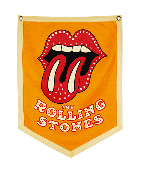 The Rolling Stones Camp Flag • The Rolling Stones x Oxford Pennant Camp Flag - YinzerShop