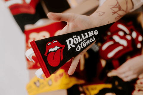 The Rolling Stones Mini Pennant • The Rolling Stones x Oxford Pennant Mini Pennant - YinzerShop