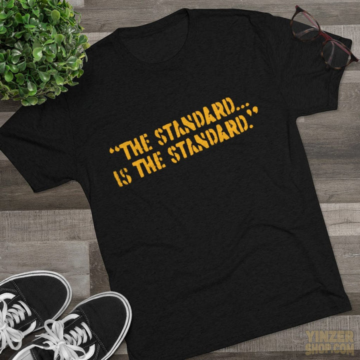 The Standard is the Standard Steeler Distressed Image T-Shirt - Tri-Blend Crew Tee T-Shirt Printify   