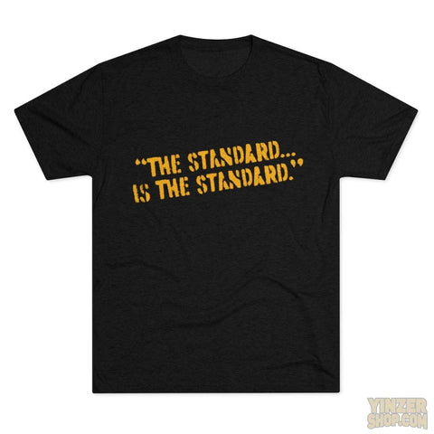 The Standard is the Standard Steeler Distressed Image T-Shirt - Tri-Blend Crew Tee T-Shirt Printify Tri-Blend Vintage Black L 