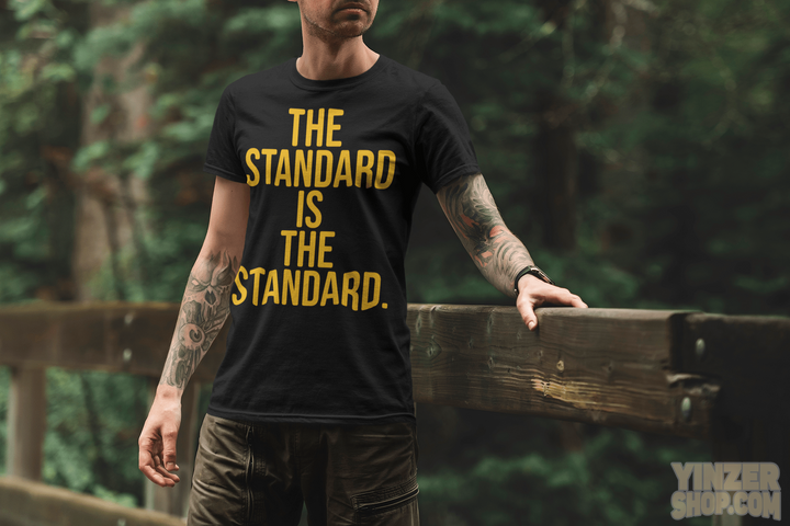 The Standard is the Standard Steeler T-Shirt - Tri-Blend Crew Tee T-Shirt Printify   