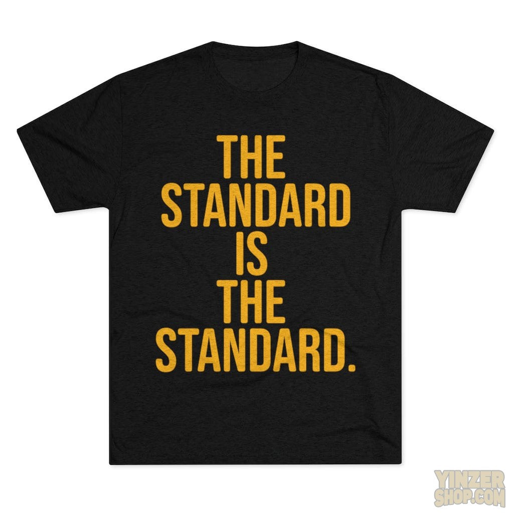 The Standard is the Standard Steeler T-Shirt - Tri-Blend Crew Tee T-Shirt Printify Tri-Blend Vintage Black L 