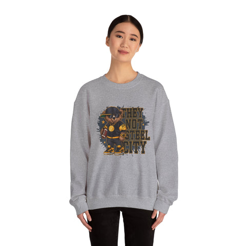 They Not Steel City Bear - Heavy Blend™ Crewneck Sweatshirt Sweatshirt - YinzerShop