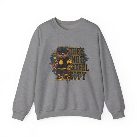 They Not Steel City Bear - Heavy Blend™ Crewneck Sweatshirt Sweatshirt - YinzerShop