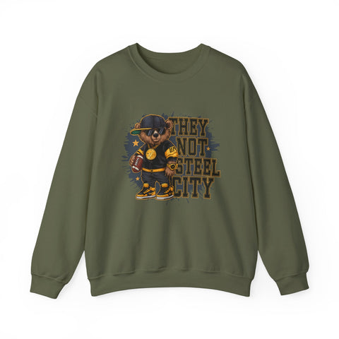 They Not Steel City Bear - Heavy Blend™ Crewneck Sweatshirt Sweatshirt - YinzerShop