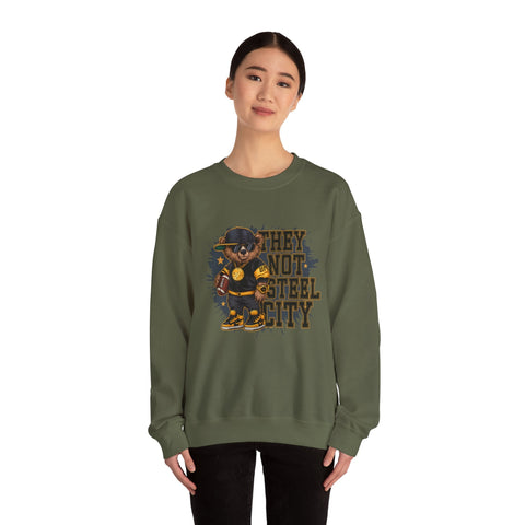 They Not Steel City Bear - Heavy Blend™ Crewneck Sweatshirt Sweatshirt - YinzerShop