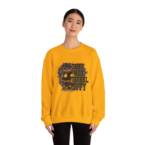 They Not Steel City Bear - Heavy Blend™ Crewneck Sweatshirt Sweatshirt - YinzerShop