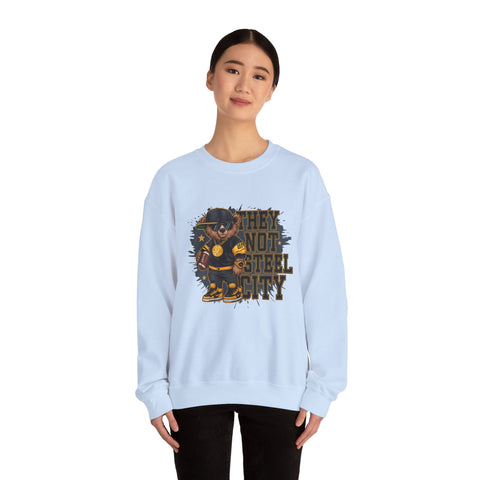 They Not Steel City Bear - Heavy Blend™ Crewneck Sweatshirt Sweatshirt - YinzerShop