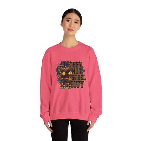 They Not Steel City Bear - Heavy Blend™ Crewneck Sweatshirt Sweatshirt - YinzerShop