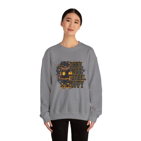 They Not Steel City Bear - Heavy Blend™ Crewneck Sweatshirt Sweatshirt - YinzerShop