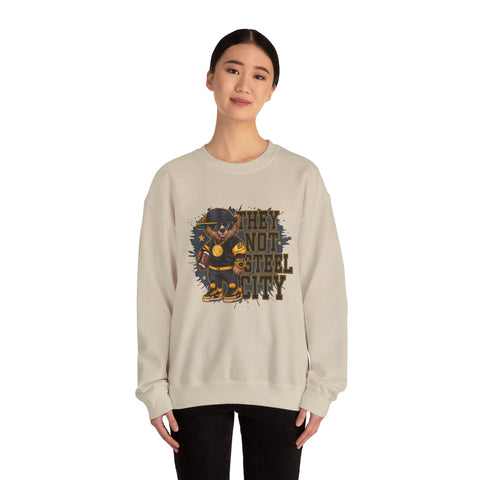 They Not Steel City Bear - Heavy Blend™ Crewneck Sweatshirt Sweatshirt - YinzerShop