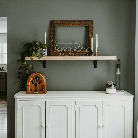 'This is My Happy Place' Script Wall Decor