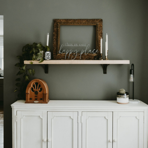 'This is Our Happy Place' Script Wall Decor