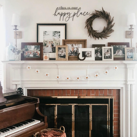 'This is Our Happy Place' Script Wall Decor