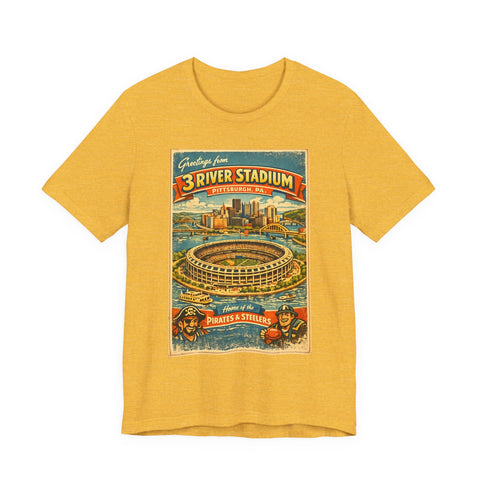 Three River Stadium Flashback - Unisex Jersey Short Sleeve Tee T-Shirt - YinzerShop