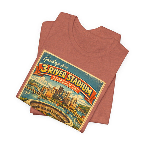 Three River Stadium Flashback - Unisex Jersey Short Sleeve Tee T-Shirt - YinzerShop