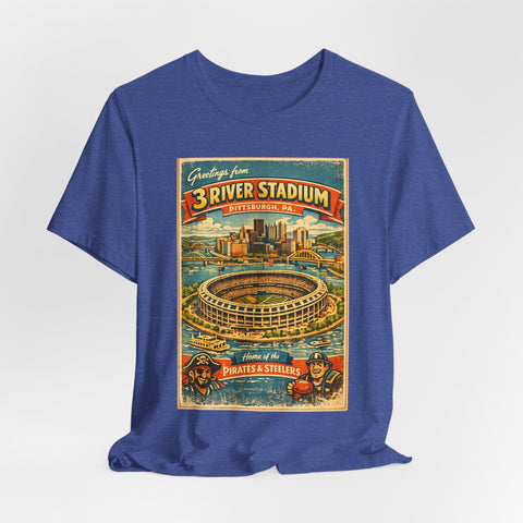 Three River Stadium Flashback - Unisex Jersey Short Sleeve Tee T-Shirt - YinzerShop