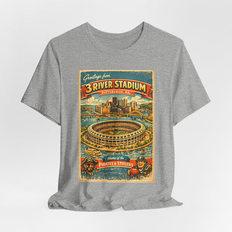 Three River Stadium Flashback - Unisex Jersey Short Sleeve Tee T-Shirt - YinzerShop