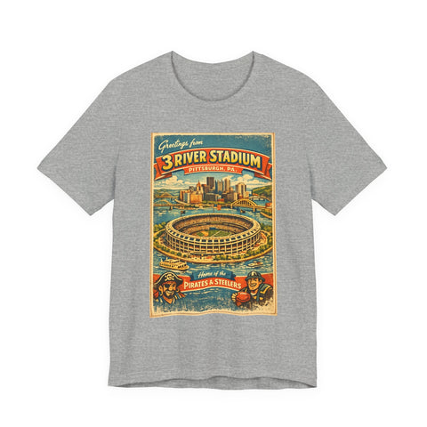 Three River Stadium Flashback - Unisex Jersey Short Sleeve Tee T-Shirt - YinzerShop