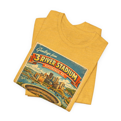 Three River Stadium Flashback - Unisex Jersey Short Sleeve Tee T-Shirt - YinzerShop