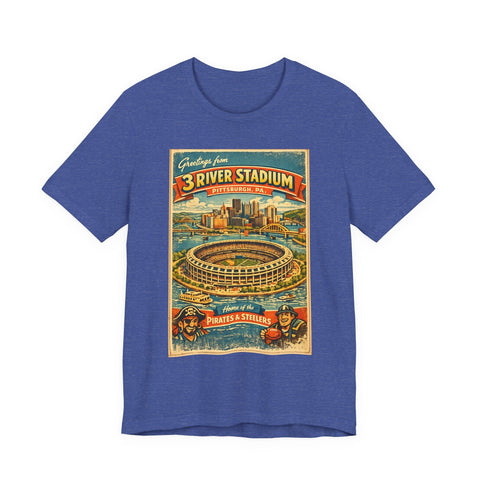 Three River Stadium Flashback - Unisex Jersey Short Sleeve Tee T-Shirt - YinzerShop